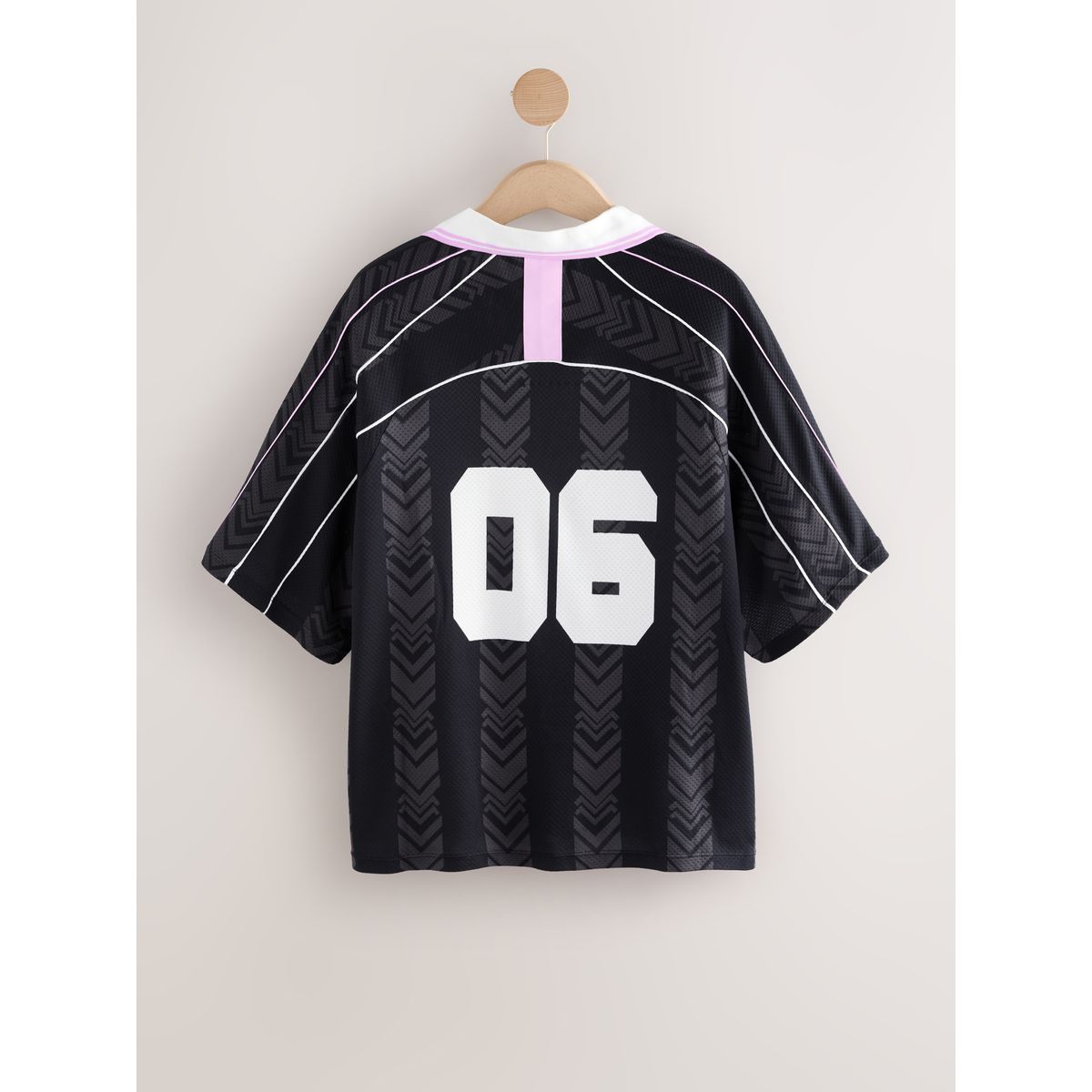 T-shirt de football rétro noir/blanc, NEXT