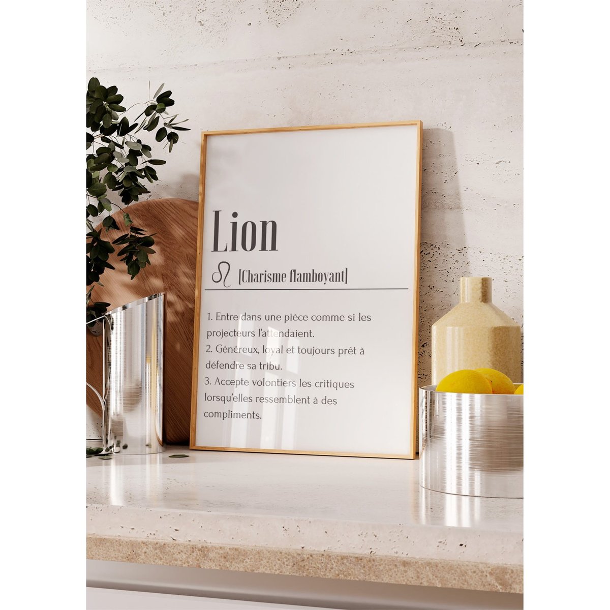 Affiche Définition Lion blanc, L'AFFICHERIE