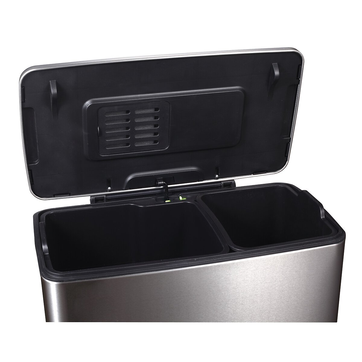 Balde de Pedal Recycle E-Cube 28+18L, EKO inox mate, EKO