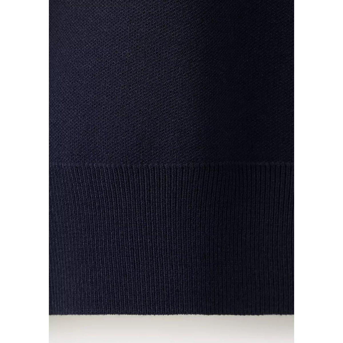 Polo en jersey de maille fine bleu marine, MANGO MAN