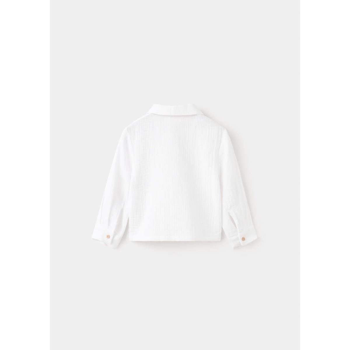 Chemise polo en coton blanc cassé, MANGO BABY