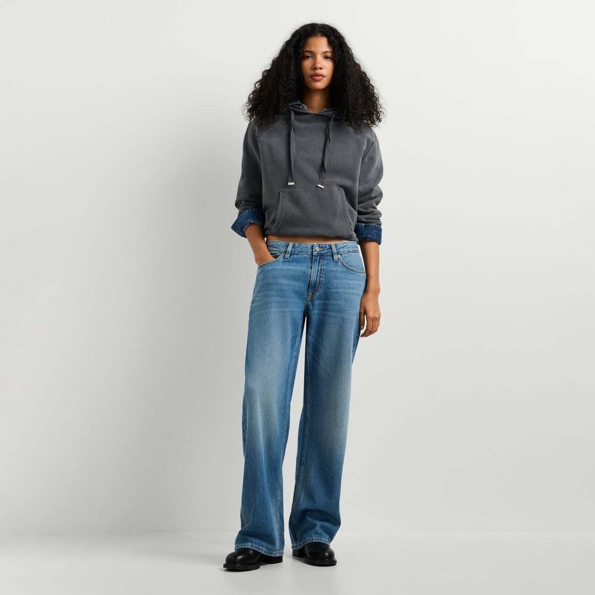 Sweat À Capuche À Manches Raglan noir, PEPE JEANS