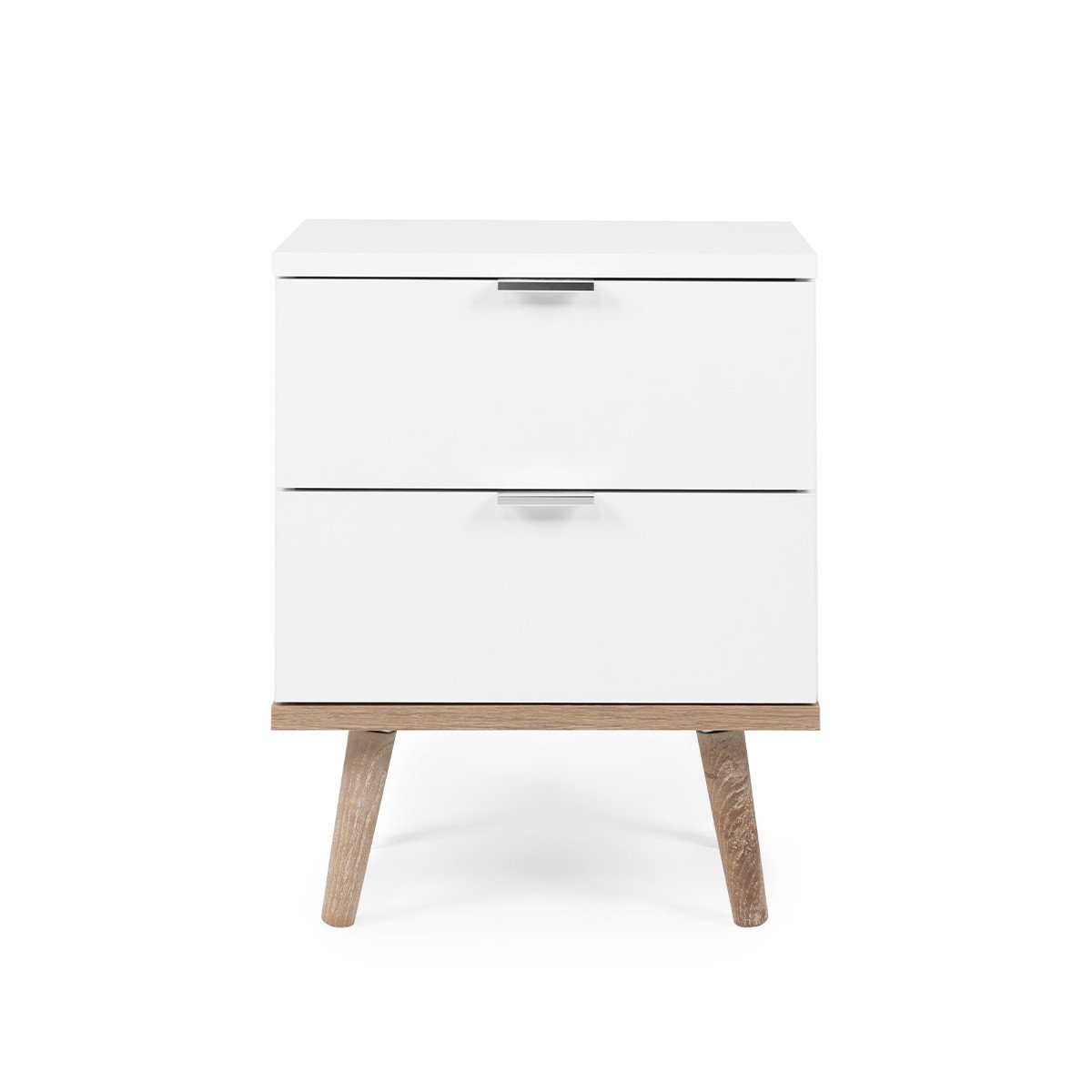 Chevet 2 Tiroirs L40 cm - COPENHAGUE blanc, CALICOSY