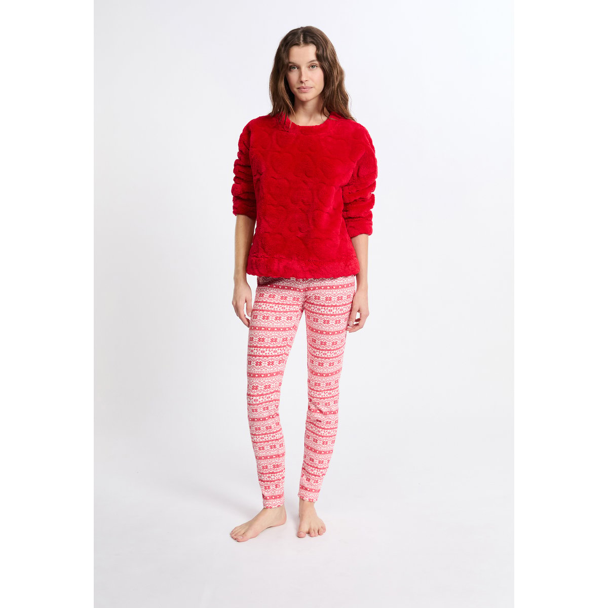 Ensemble de pyjama 2 pièces à motifs MILENA rouge, ETAM