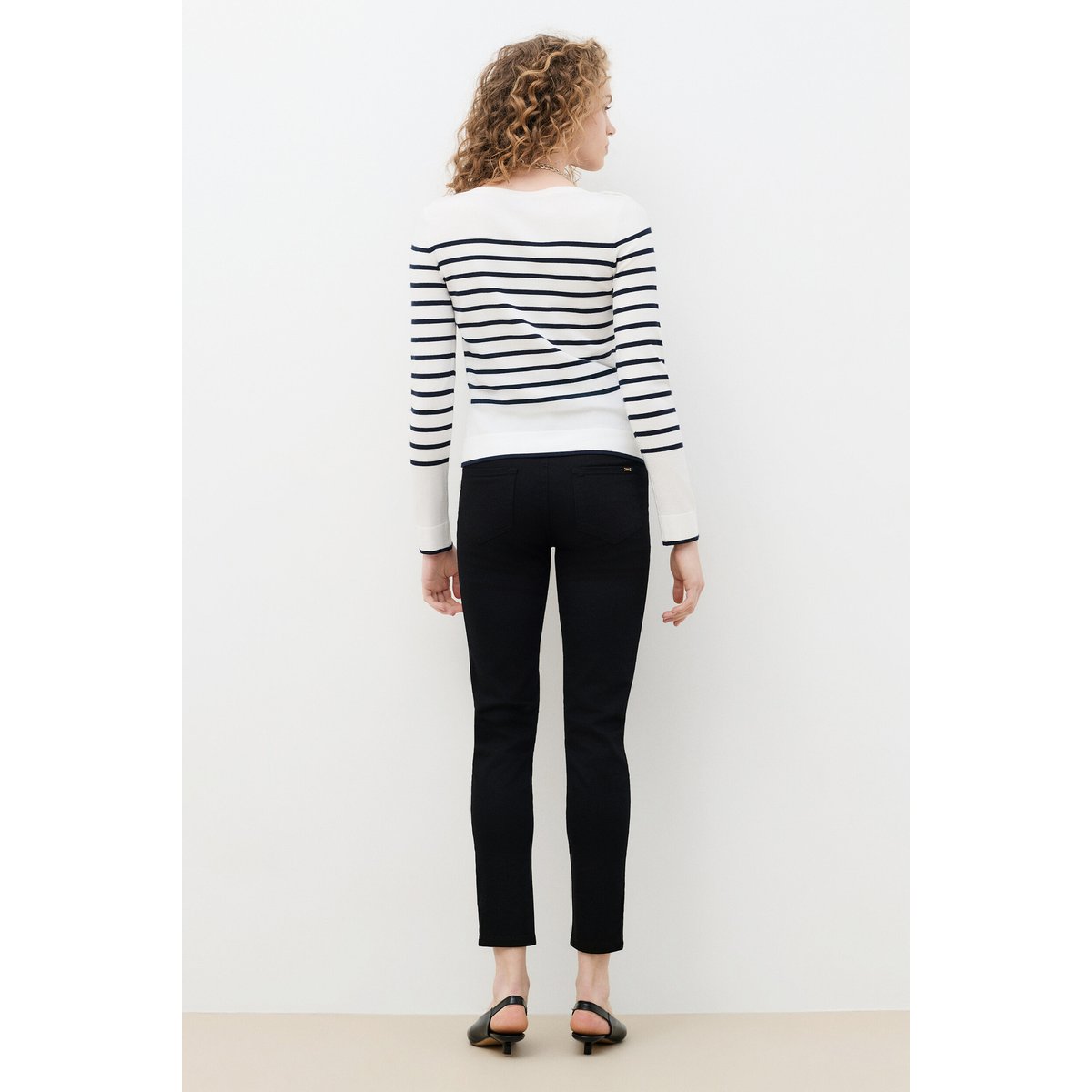 Pull droit col bateau MJULIANA creme, CAROLL