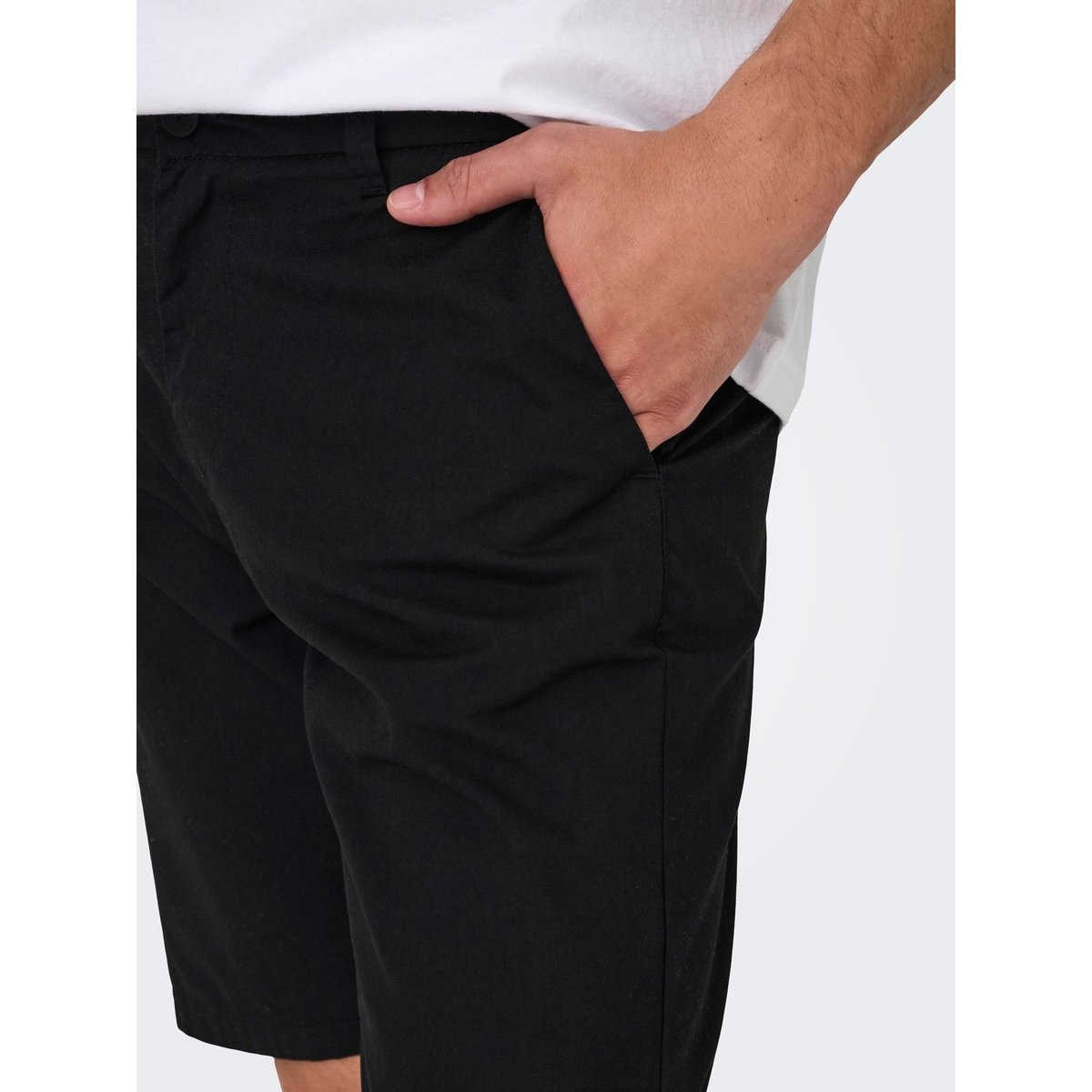 Short Chino noire - black, ONLY & SONS