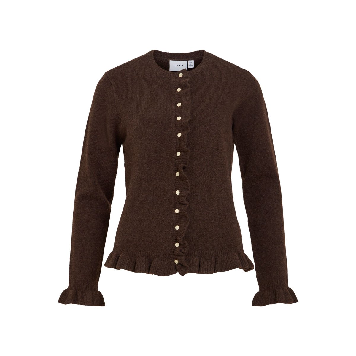 Cardigan En Maille marron - coffee bean1, VILA