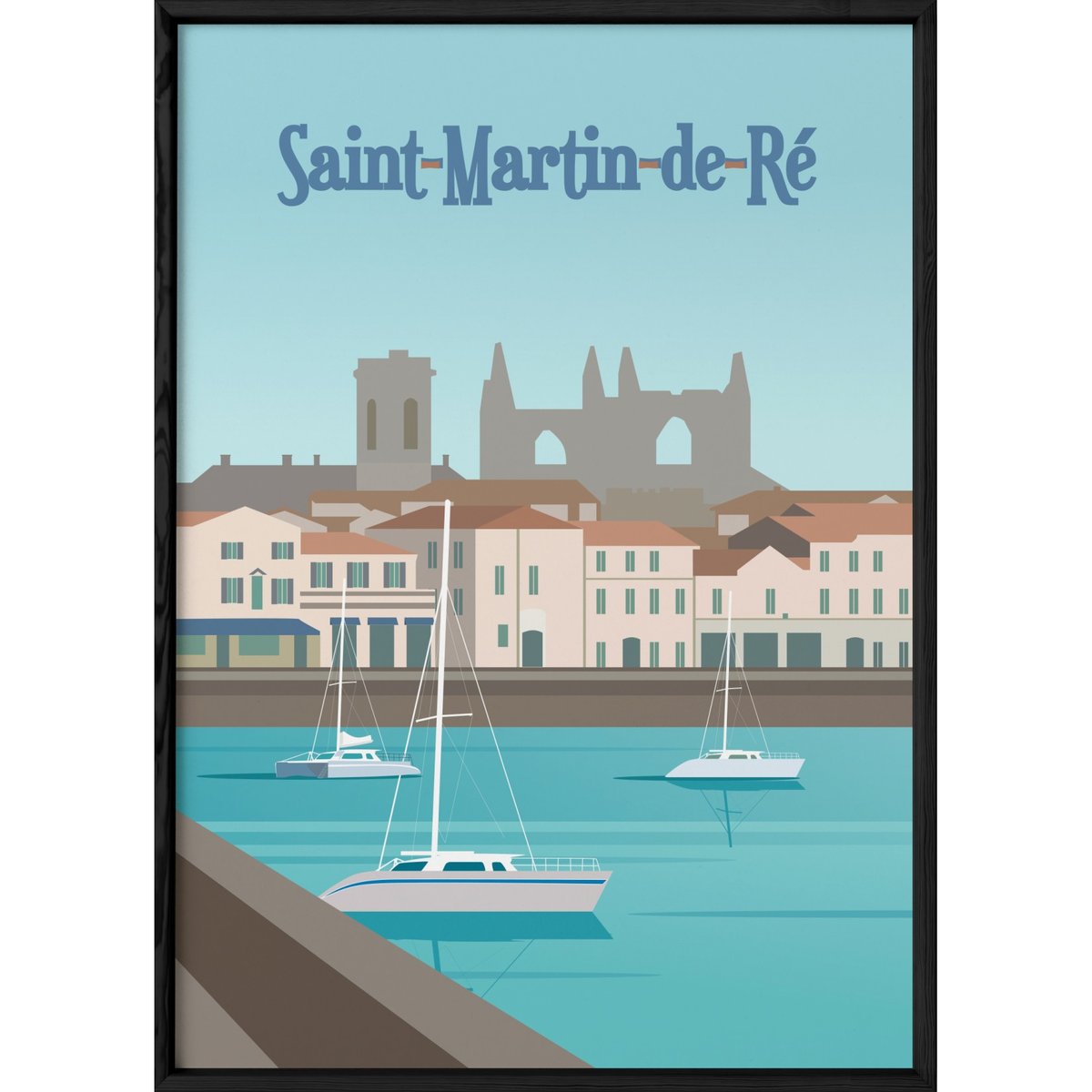 Affiche ville Saint-Martin-de-Ré blanc, L'AFFICHERIE