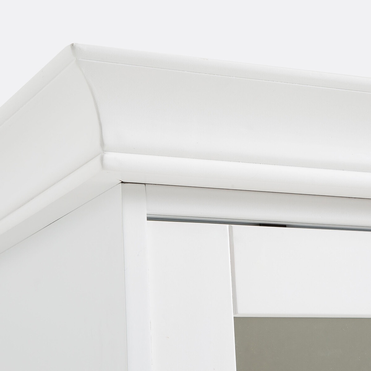 Buffet vaisselier, 2 portes, en pin massif et MDF, AUTHENTIC STYLE blanc, LA REDOUTE INTERIEURS