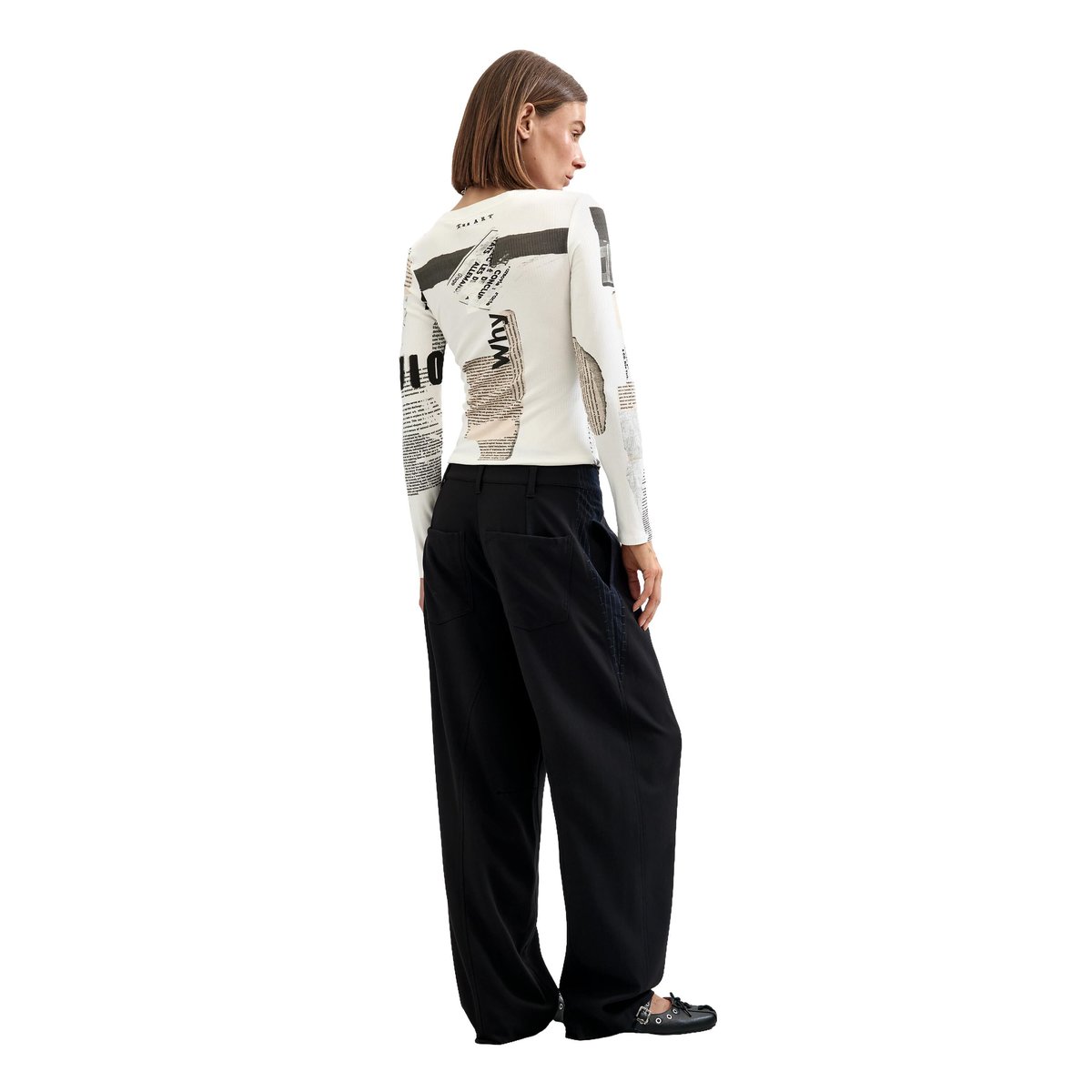 PANTALON LONG DROIT noir, DESIGUAL