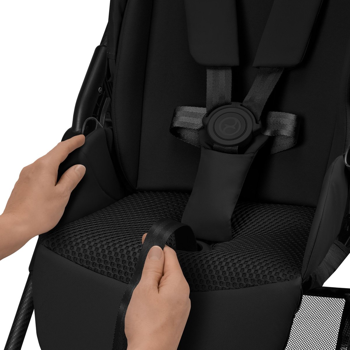Pack poussette duo Melio Carbon 6 + siège auto Cloud G3 i-Size Tissu Plus noir magic black, CYBEX