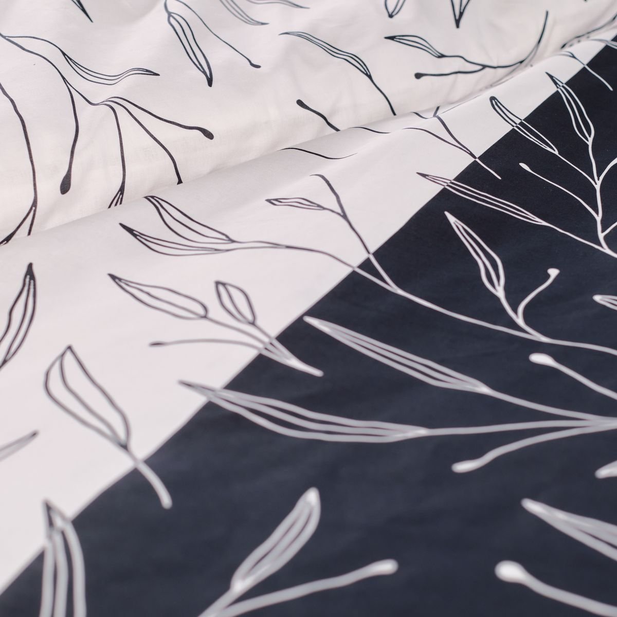 Parure de lit imprimé floral coton SUNSHINE JULES blanc, TODAY