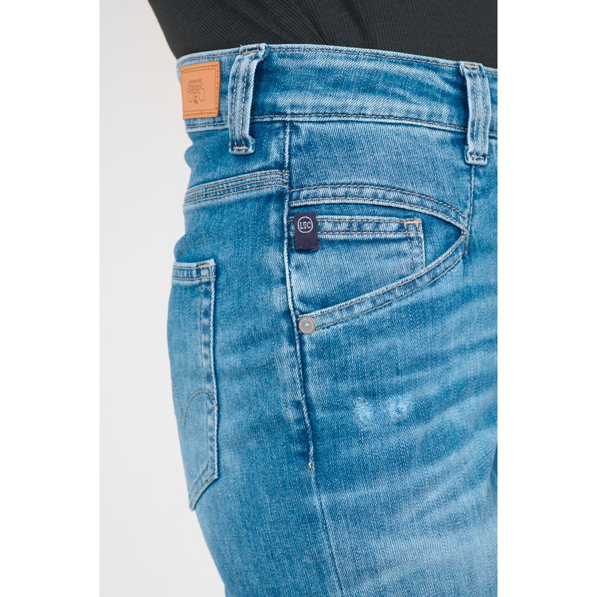 Jeans loose, large 400/60 girlfriend , 7/8ème blue, LE TEMPS DES CERISES