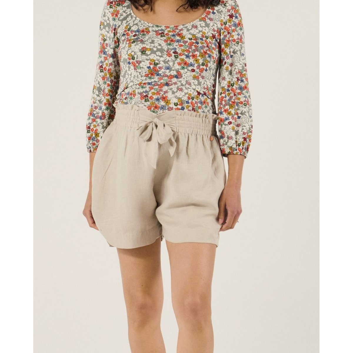 Short de maternité Nubie beige, CACHE COEUR
