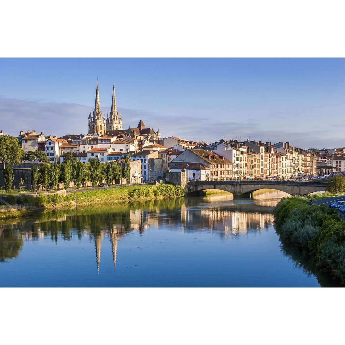Tableau sud ouest bayonne et la nive tableau alu dibond, HEXOA