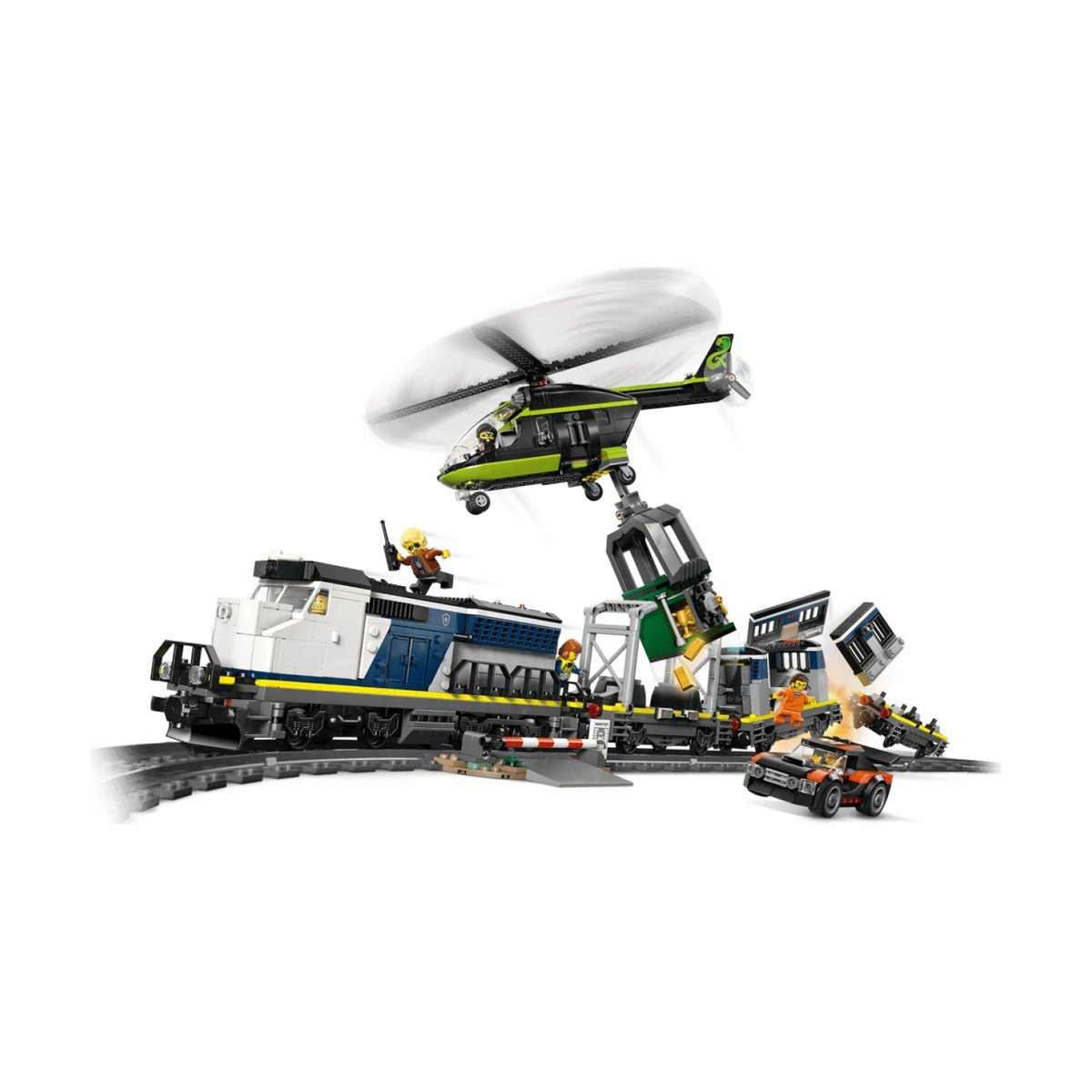 Le braquage du train de police multicolore, LEGO