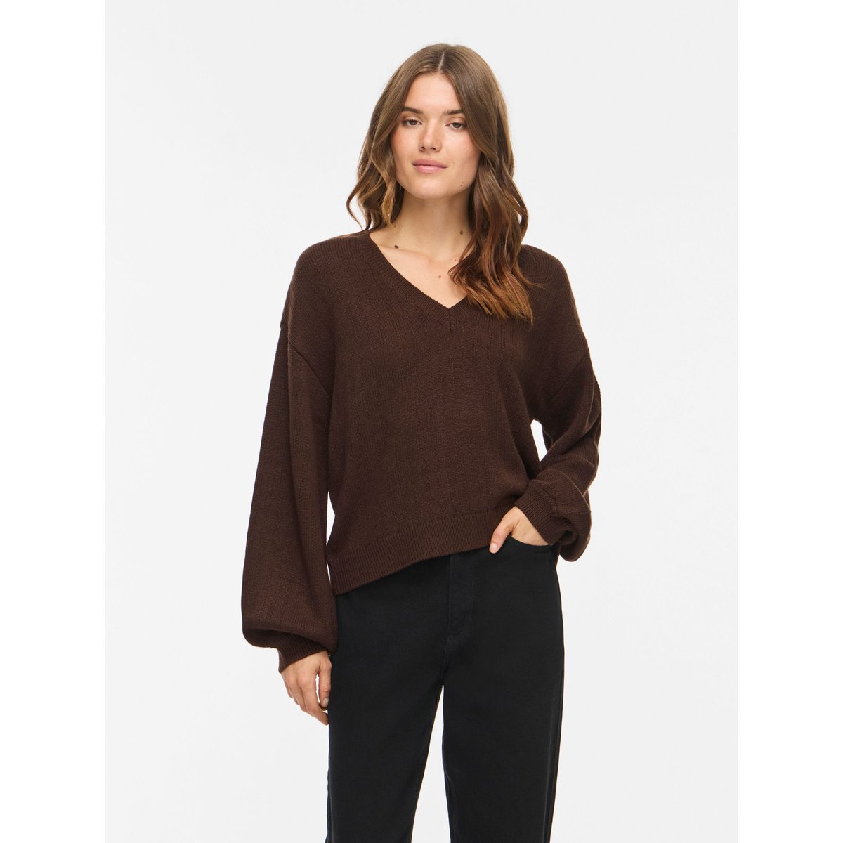 Pull En Maille marron - coffee bean1, VILA