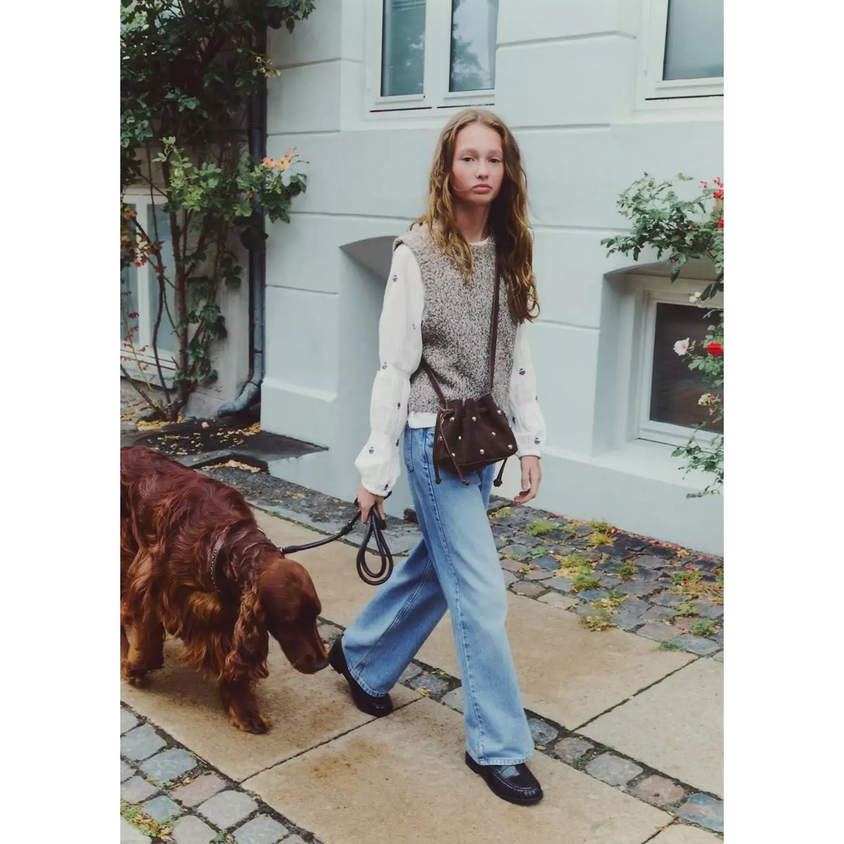 Gilet maille torsadée café, MANGO KIDS