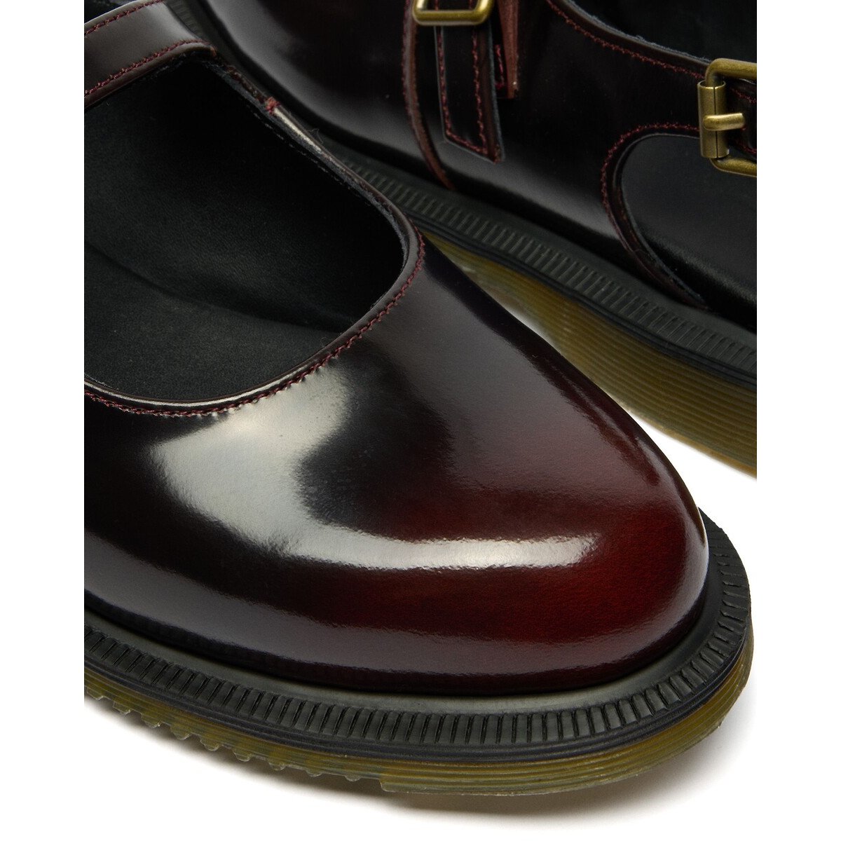 Ballerines babies Madaline en cuir Smooth rouge foncé, DR. MARTENS