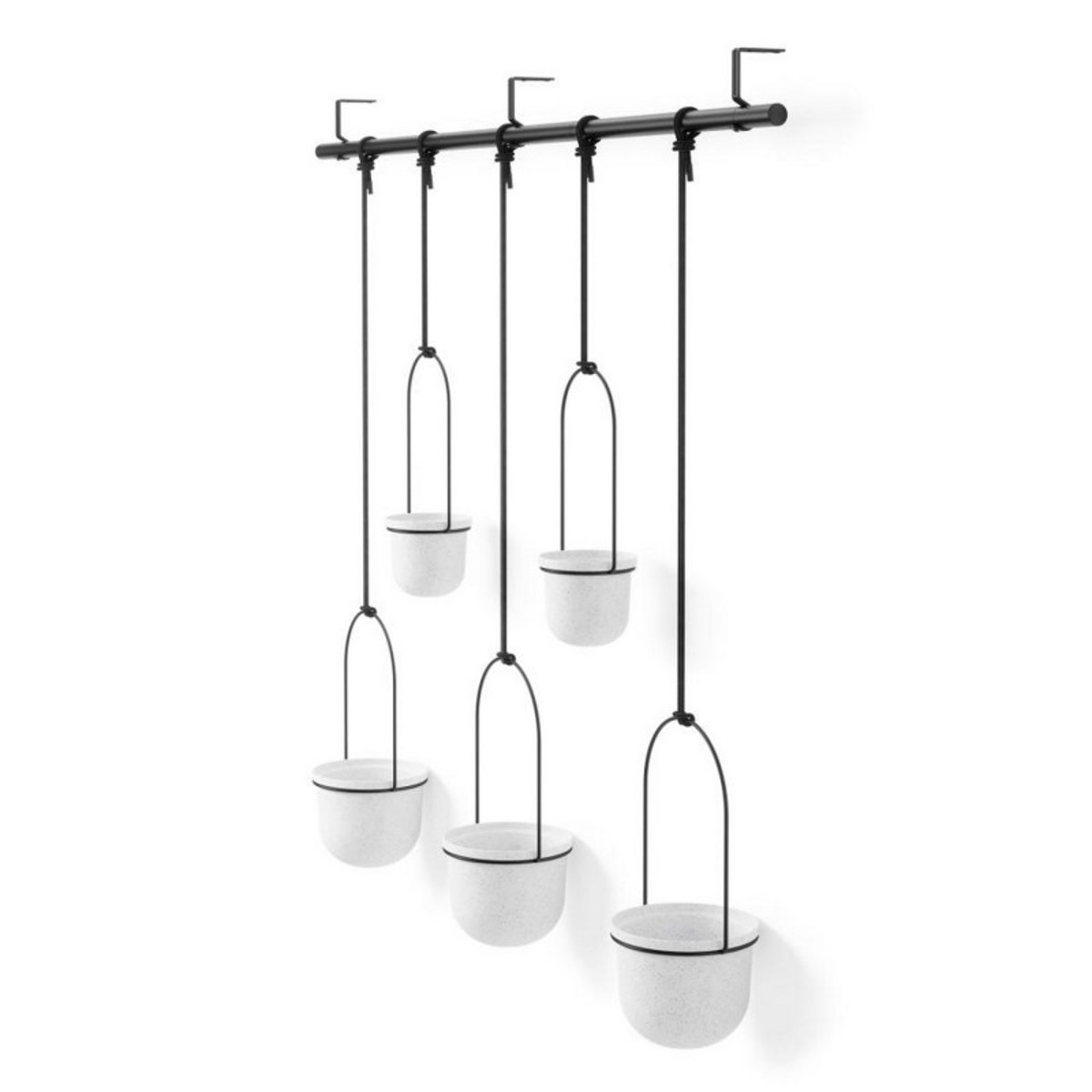 Porte-plantes suspendu TRIFLORA noir, blanc, UMBRA