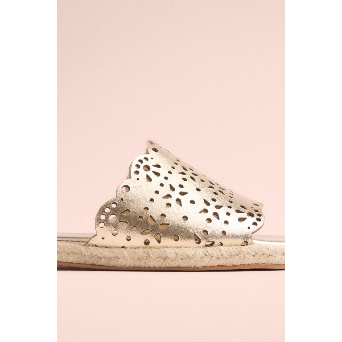 Espadrilles tabitha darcy cuir doré, NEXT
