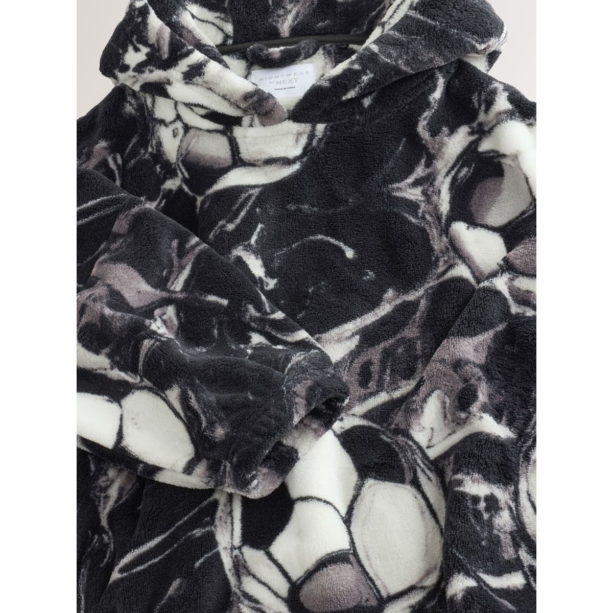 Poncho en polaire football noir/blanc, NEXT
