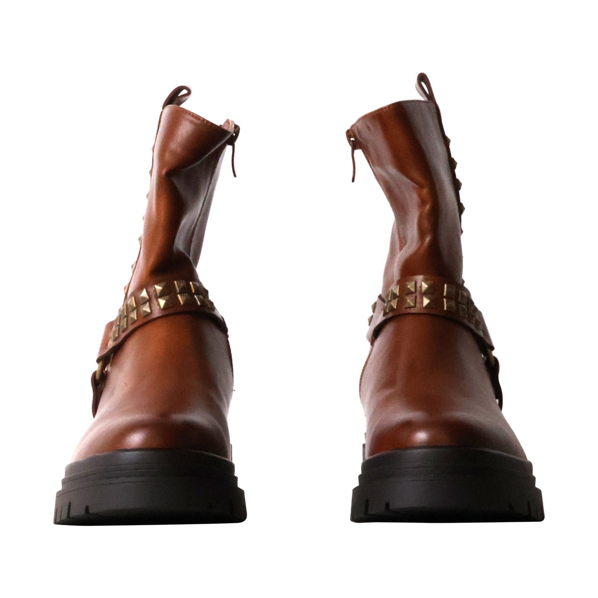 Bottines à Zip camel, ENZA NUCCI