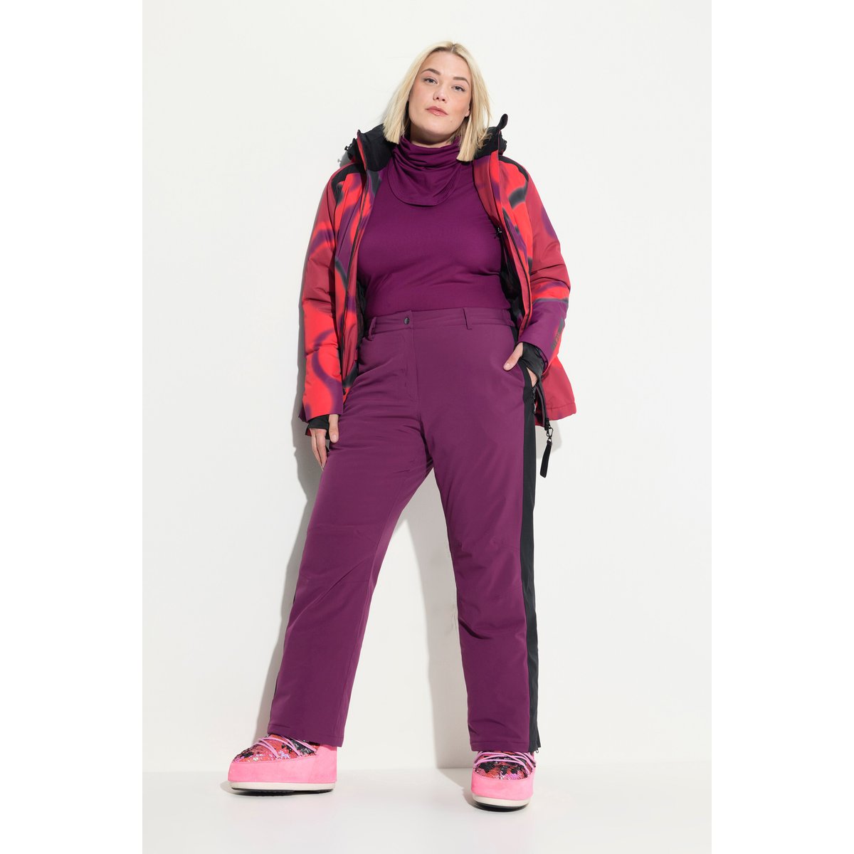 Pantalon technique chaud et imperméable rose vif baies, ULLA POPKEN