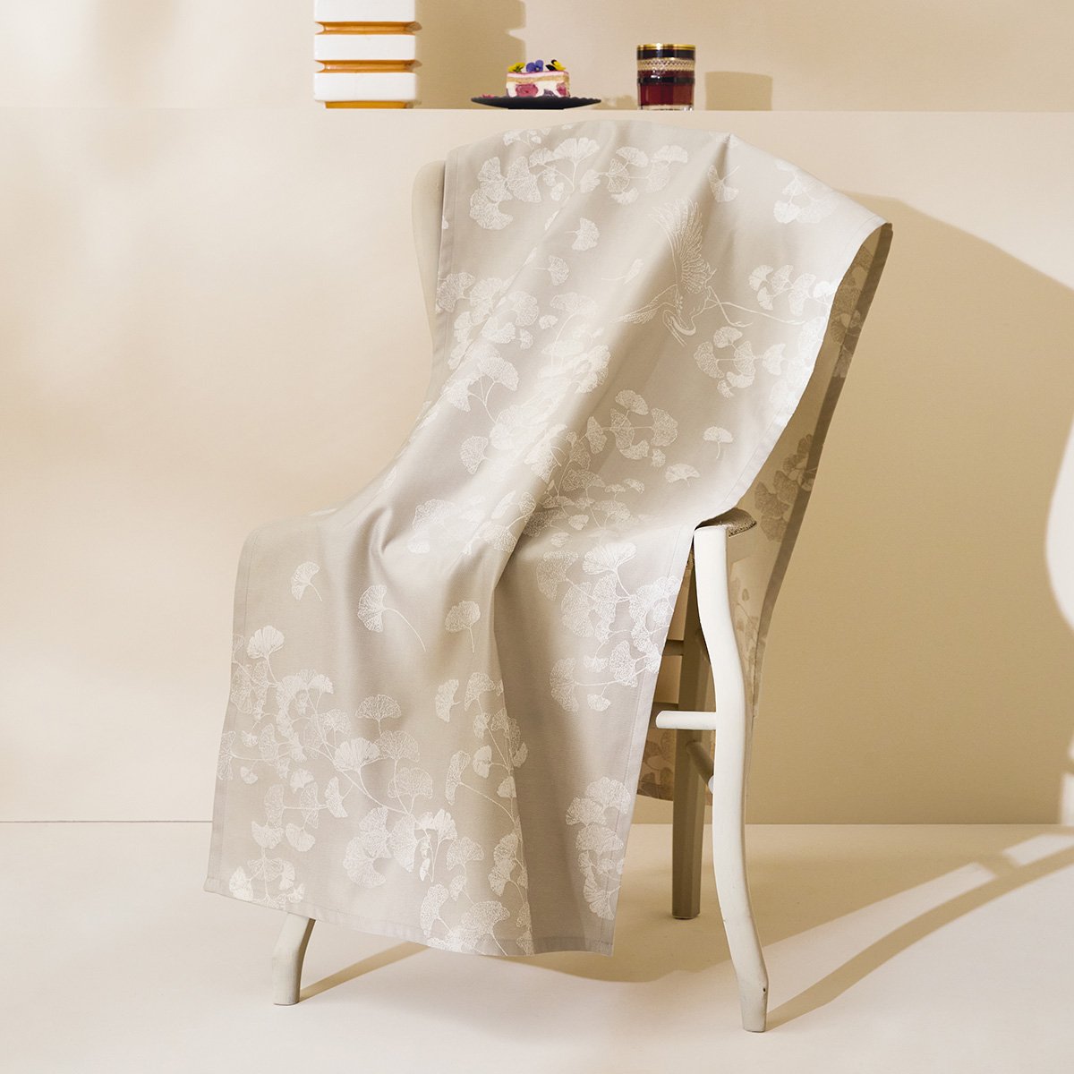 Nappe pur coton MILLE GINKOS naturel, GARNIER THIEBAUT