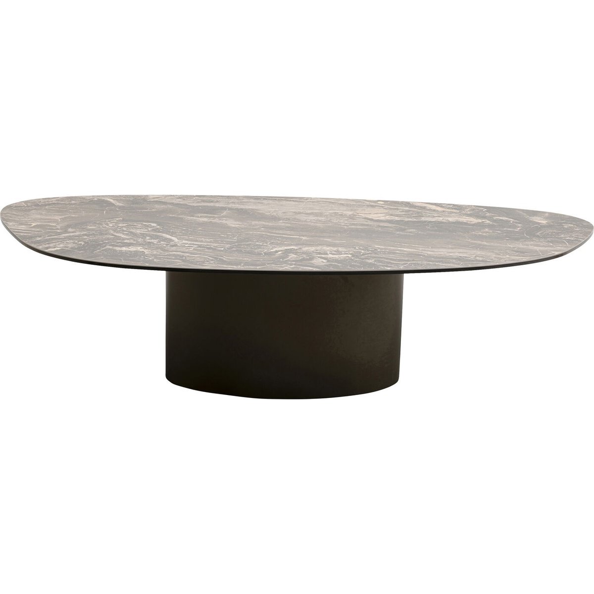 Table basse en grès et acier 150x86cm, PASO marron, KARE DESIGN