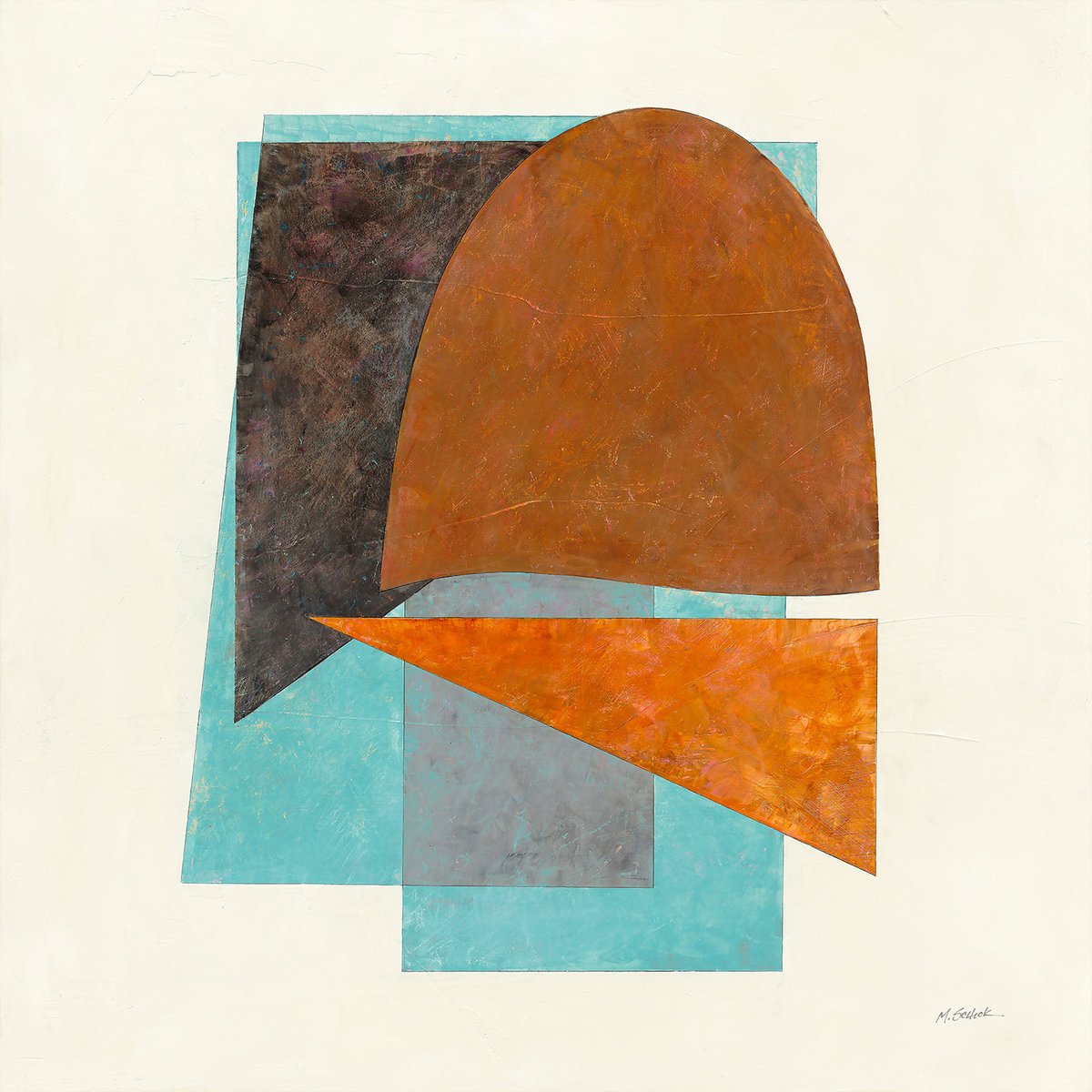 Tableau Quintet turquoise tableau alu dibond, HEXOA