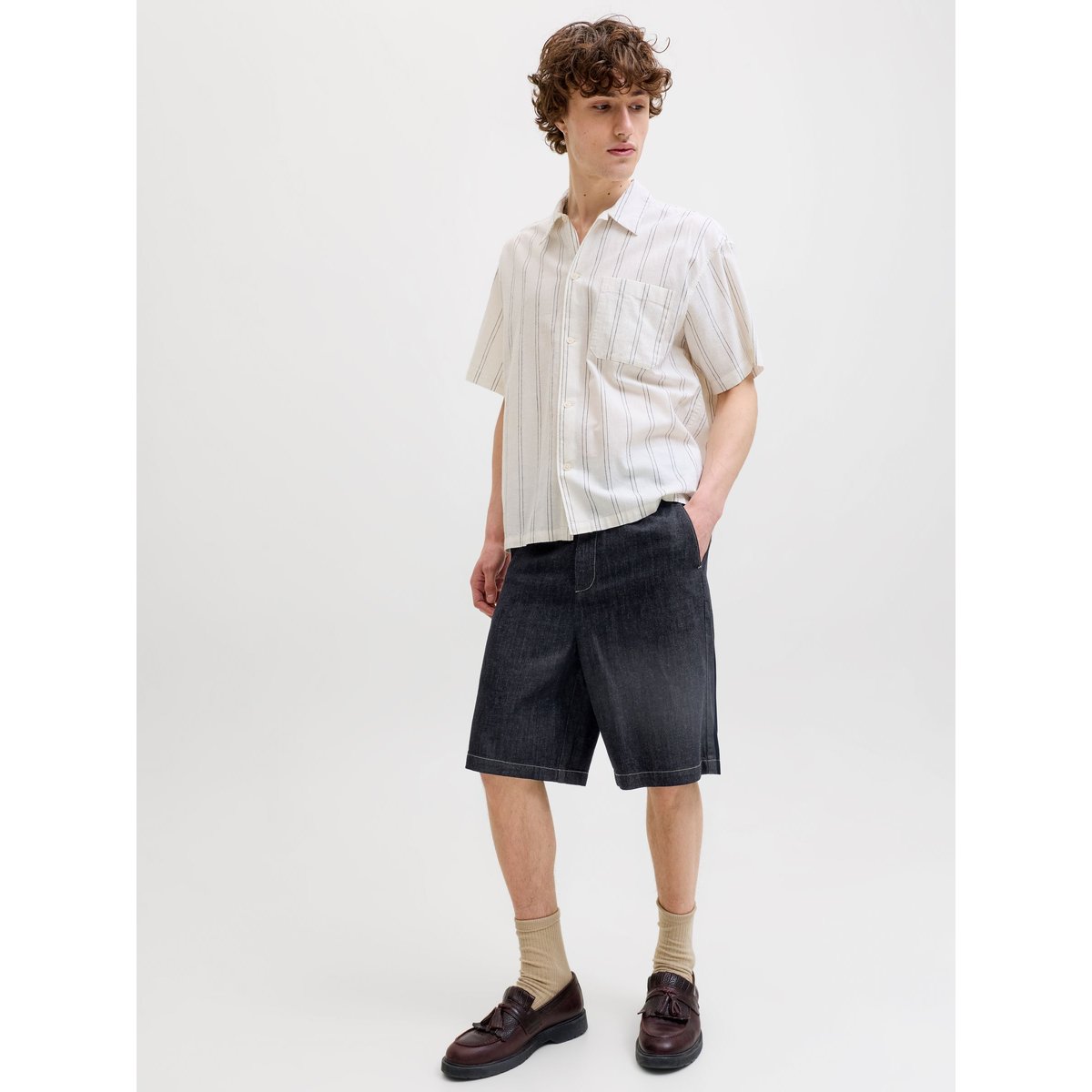 Short Ample blue denim, JACK & JONES
