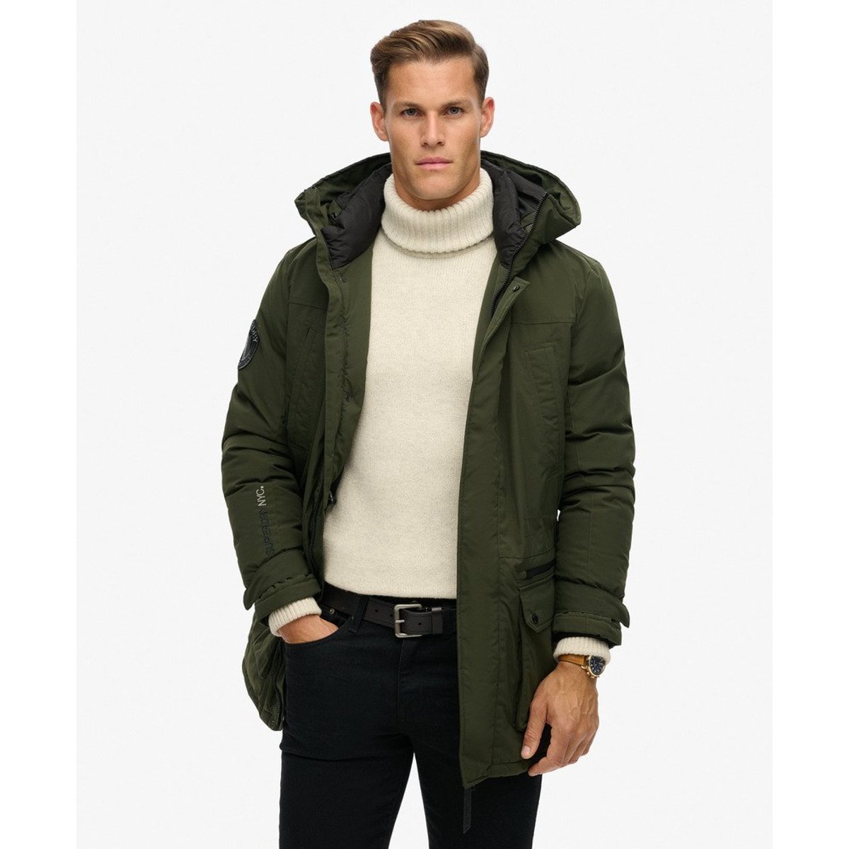 Parka matelassée City vert olive surplus goods, SUPERDRY
