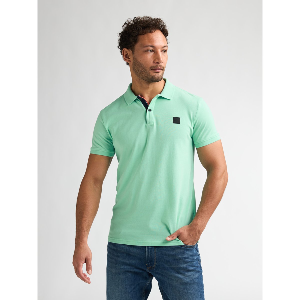 Polo à manches courtes solnaciente vert green aqua, PETROL INDUSTRIES