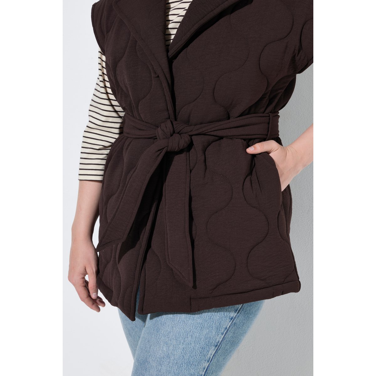 Gilet matelassé (sans manches) acajou, ULLA POPKEN