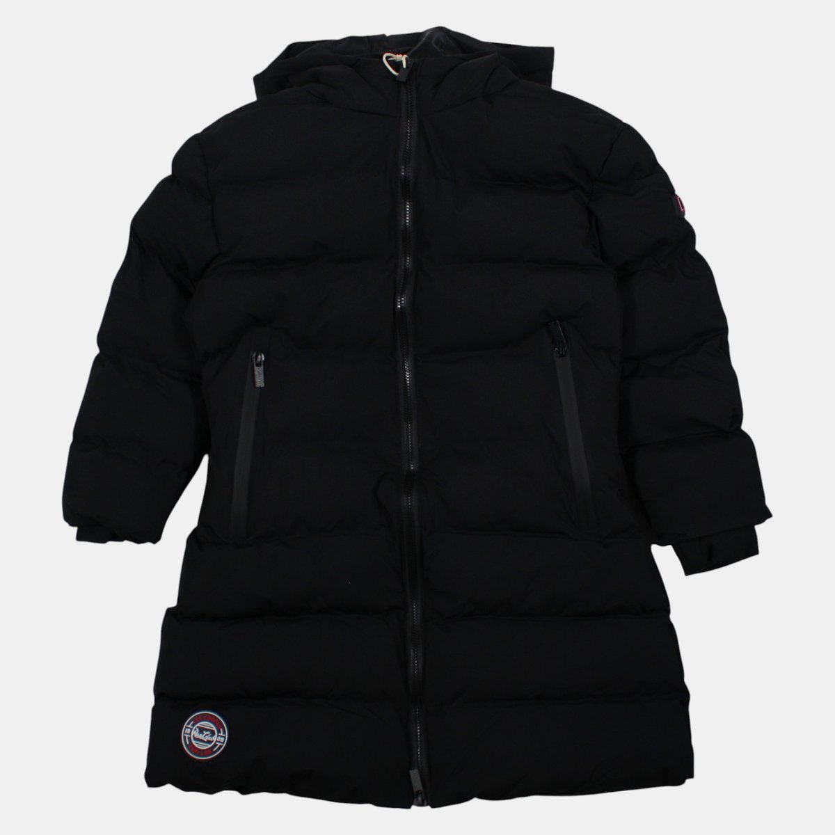 Doudoune longue zippée à capuche COCOON noir, LEE COOPER