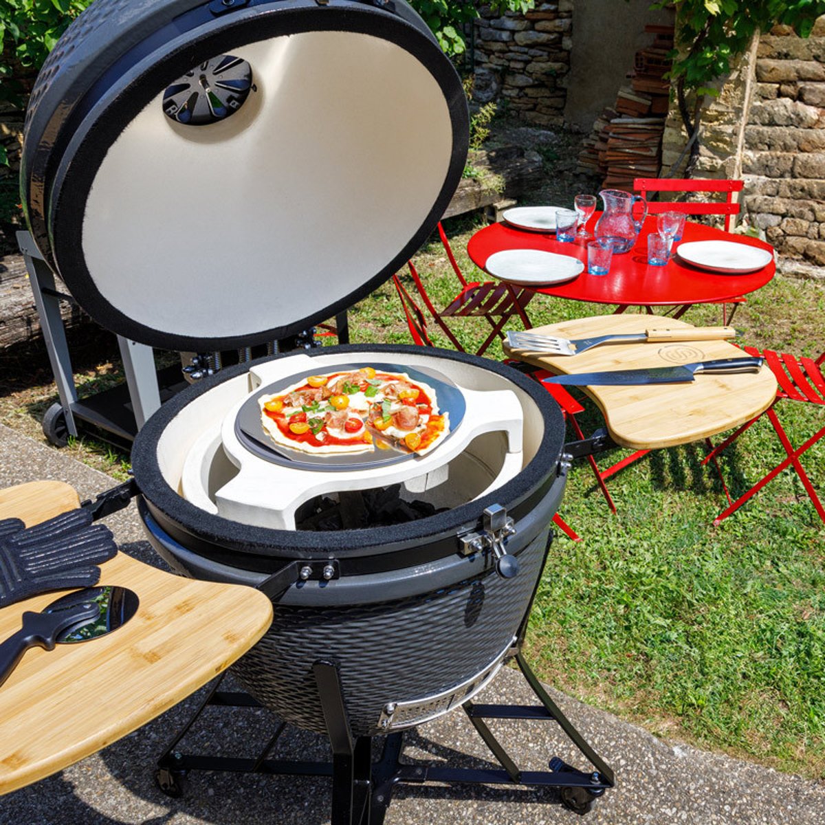 Barbecue kamado à charbon noir, SOMAGIC