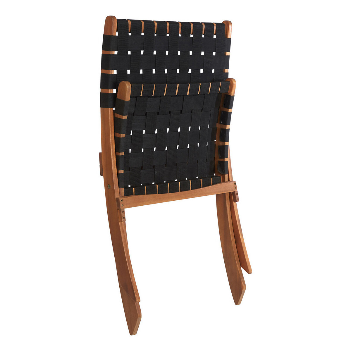 Don Woven Acacia Wood Lounge Chair brown, SO'HOME