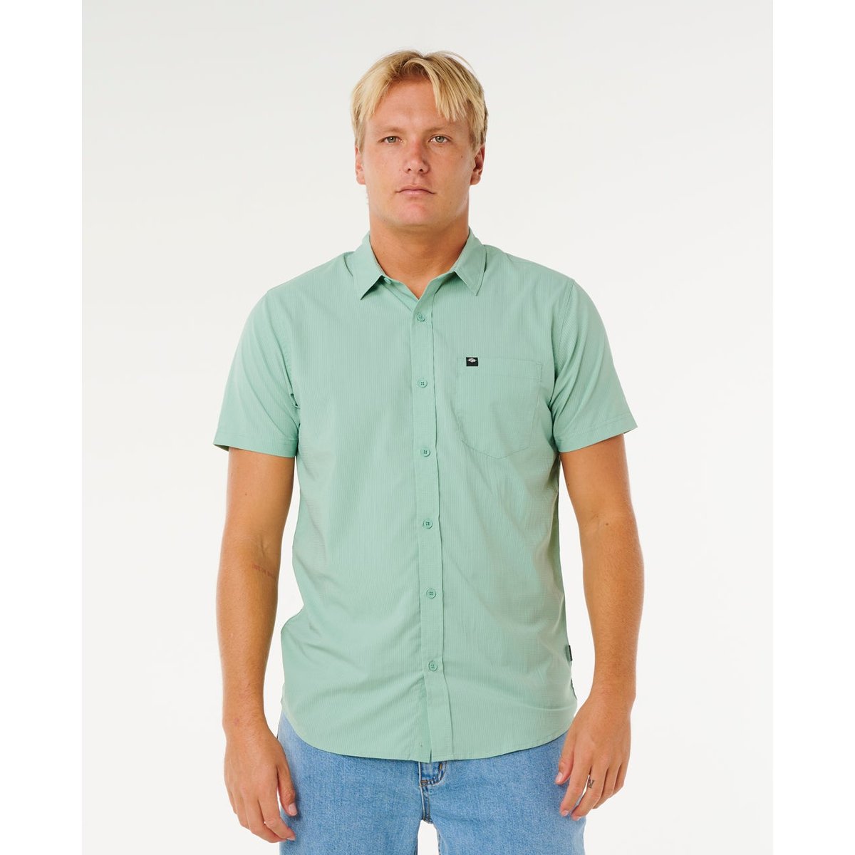 Chemise Classic SURF Tech à manches courtes aloe, RIP CURL