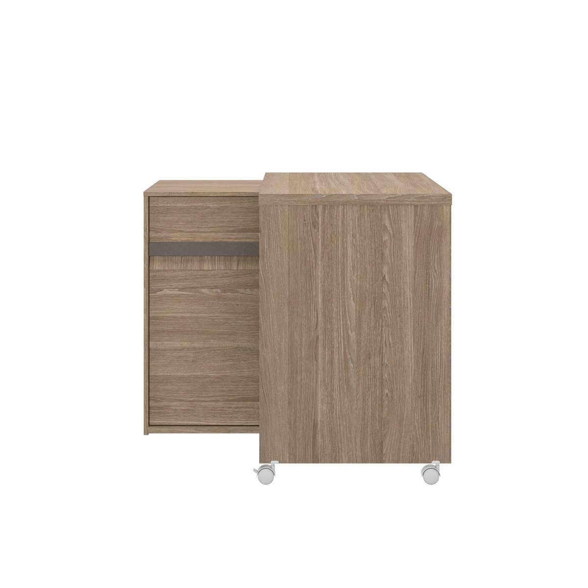 Bar pivotant marceau reed avec porte et niches beige, GAMI