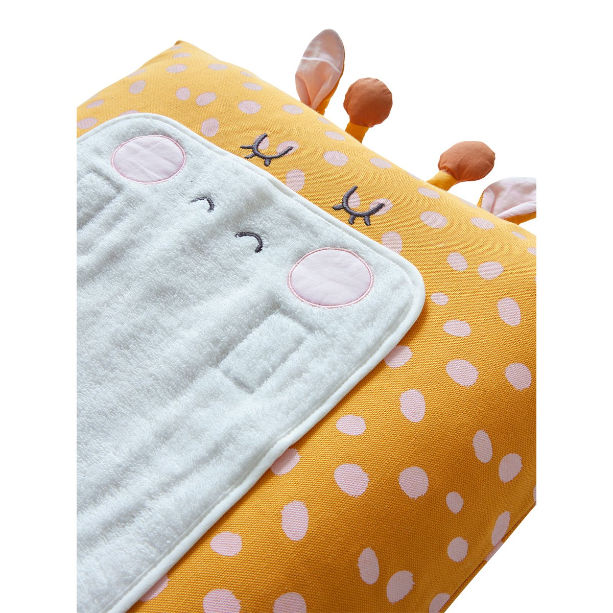 Housse de matelas à langer GIRAFE ocre / multicolore, VERTBAUDET