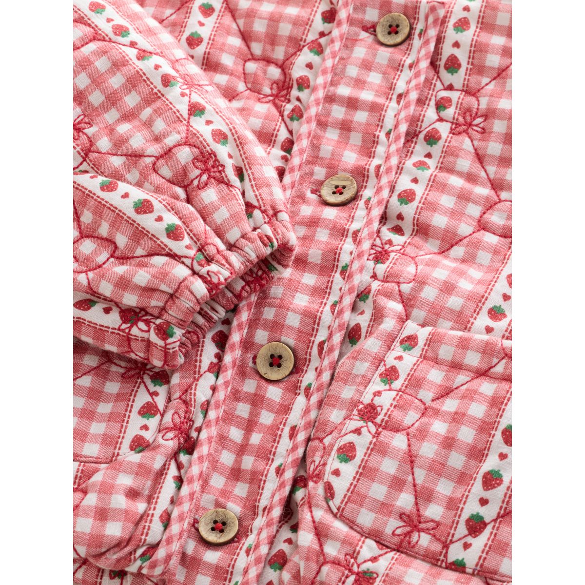 Veste matelassée vichy rouge, NEXT