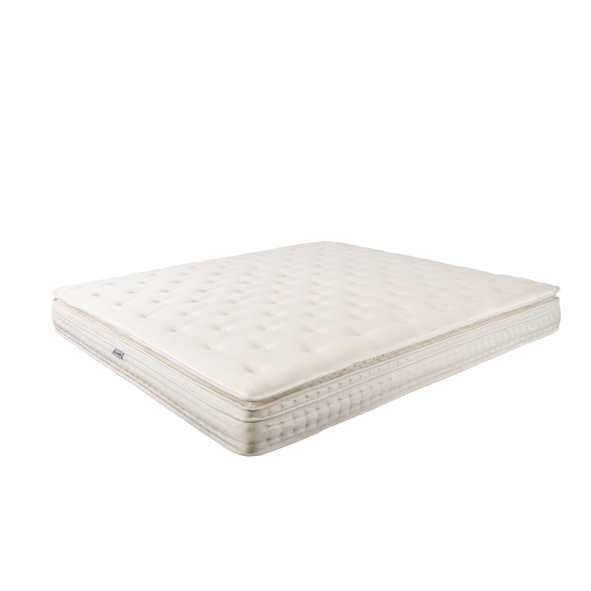 Matelas hybride en latex naturel avec mini ressorts et ressorts ensachés 7 zones blanc, ANGEL CERDA