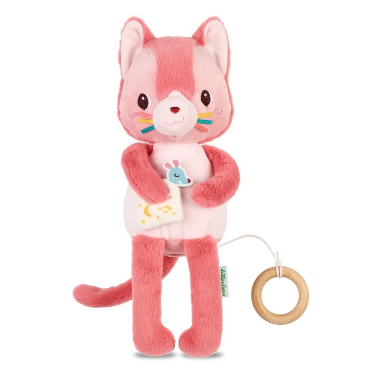 Peluche musicale phosphorescente Jeanne couleur unique, LILLIPUTIENS