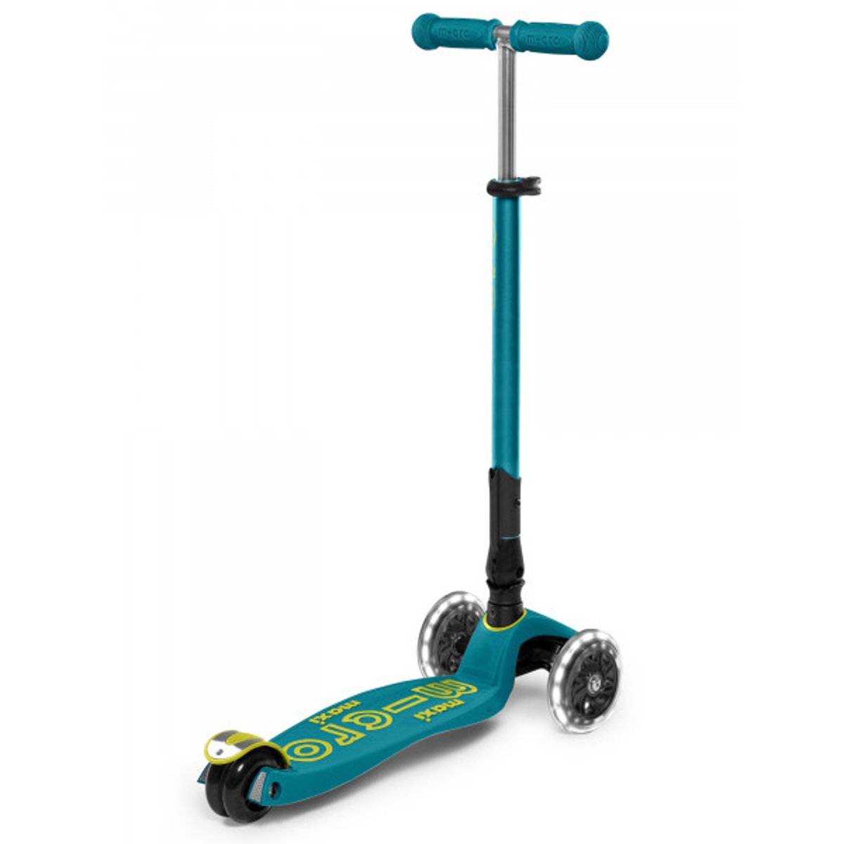 Maxi Micro Deluxe pliable LED - Baie rouge bleu pétrole, MICRO MOBILITY