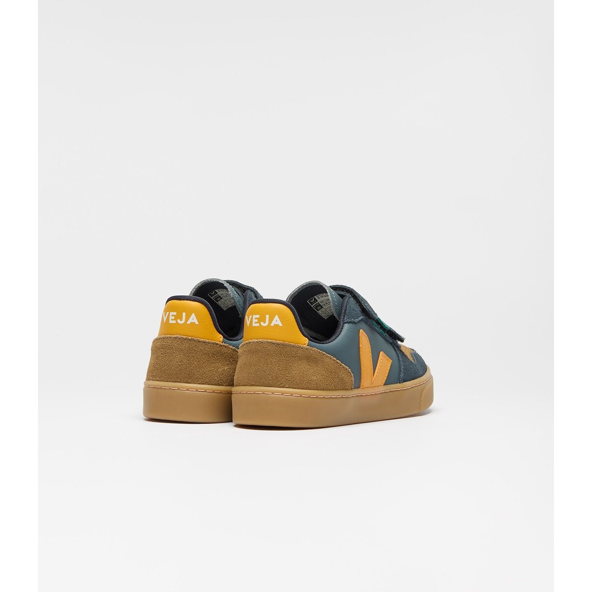 Kids Small V-10 Leather Trainers blue/brown, VEJA