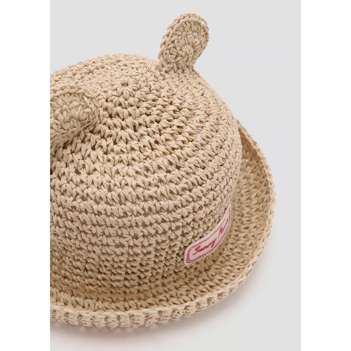 Chapeau oreilles fibres naturelles sable, MANGO BABY