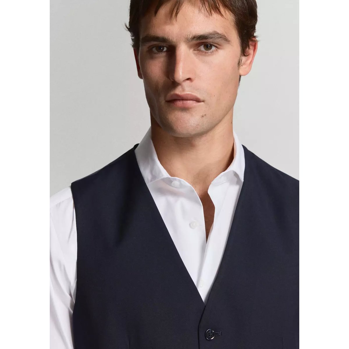 Gilet de costume Milan slim-fit bleu marine, MANGO MAN