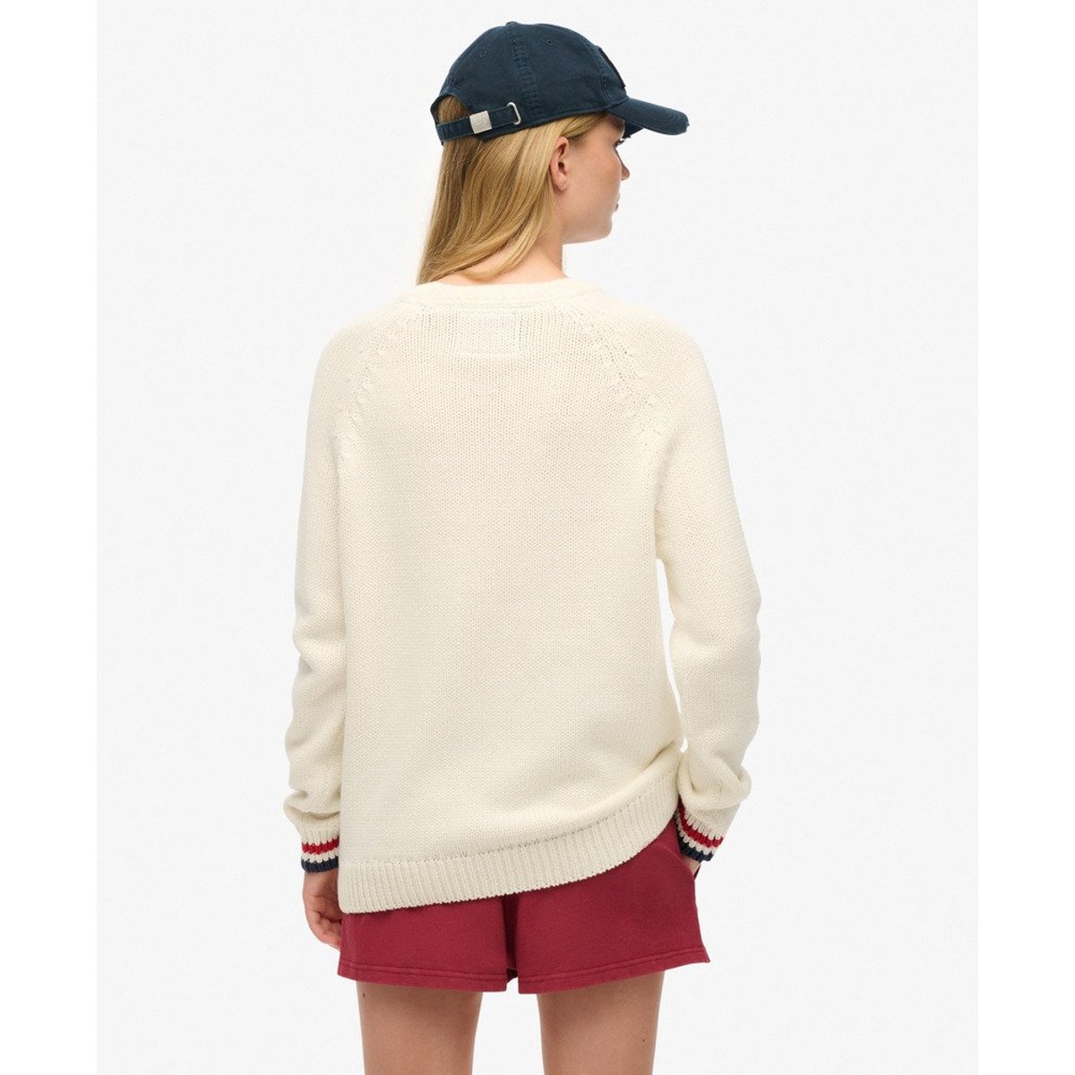Pull ras du cou Americana écru, SUPERDRY