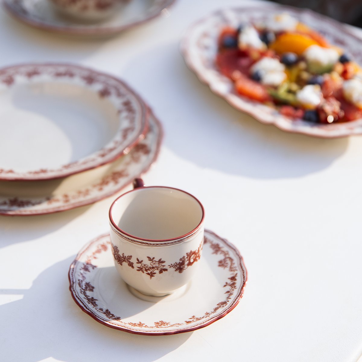 Lot de 4 tasses CYRIL rouge, SP COLLECTION